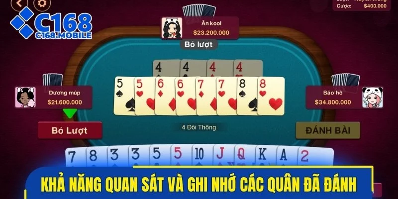 Khả năng quan sát và ghi nhớ các quân đã đánh